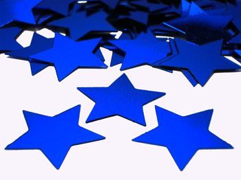 Star Confetti, Royal Blue 3/4